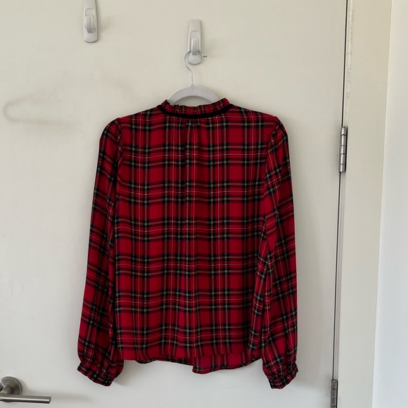 J. Crew Velvet Neck Tie Top - Picture 3 of 4